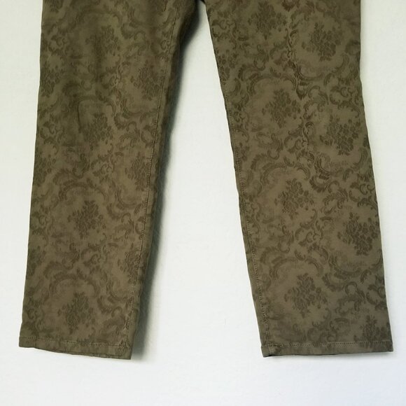 Chico's Jacquard 5 Pocket Ankle Pants in Sherwood Olive Women's 2.5 US 14 Green - Picture 12 of 16
